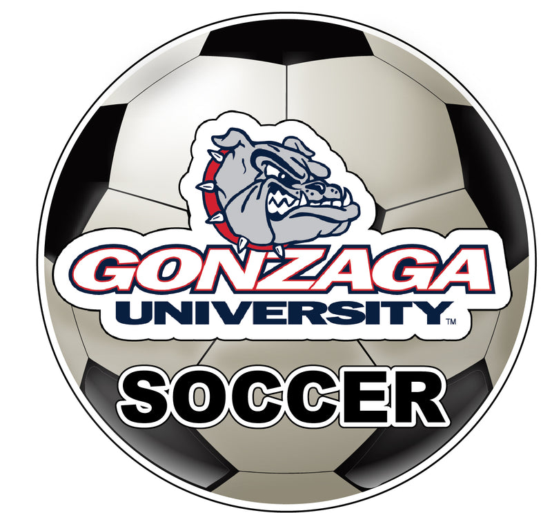 Gonzaga Bulldogs 4-Inch Round Soccer Ball NCAA Soccer Passion Vinyl Sticker
