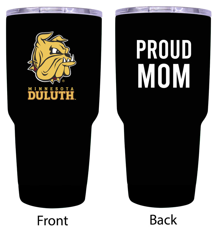 Minnesota Duluth Bulldogs Proud Mom 24 oz Insulated Stainless Steel Tumbler - Black