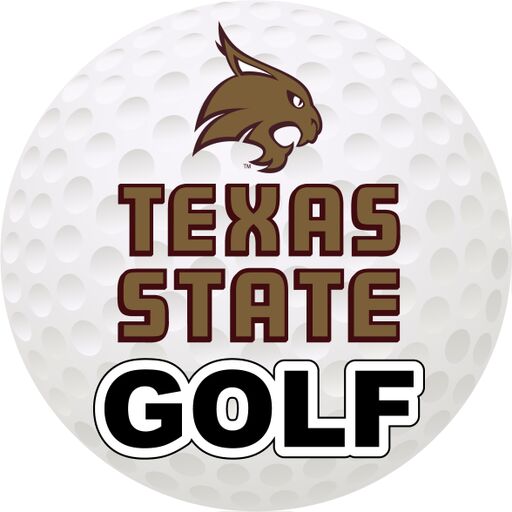 Texas State Bobcats 4-Inch Round Golf NCAA Fairway Fervor Vinyl Decal Sticker