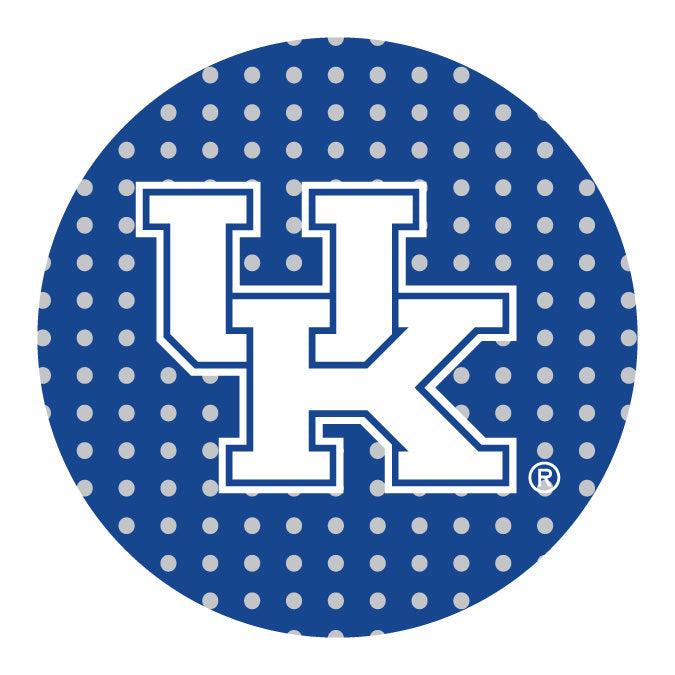 Kentucky Wildcats Polka Dot 4-Inch Round Shape NCAA High-Definition Magnet - Versatile Metallic Surface Adornment