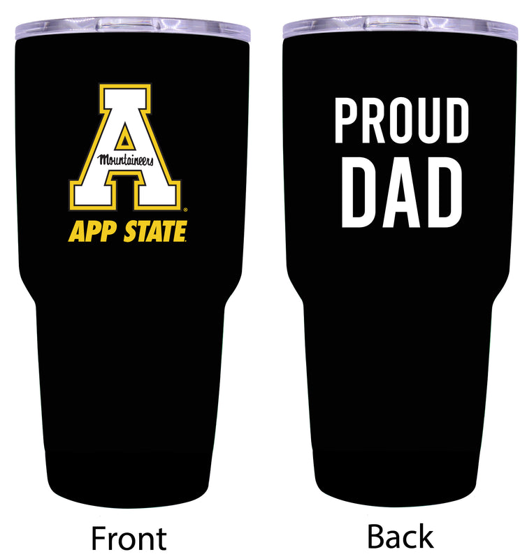 Appalachian State Proud Dad 24 oz Insulated Stainless Steel Tumbler Black