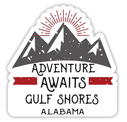 Gulf Shores Alabama Souvenir 2-Inch Vinyl Decal Sticker Adventure Awaits Design