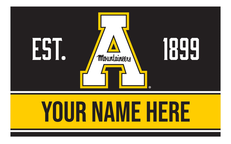 Personalized Customizable Appalachian State Wood Sign with Frame Custom Name