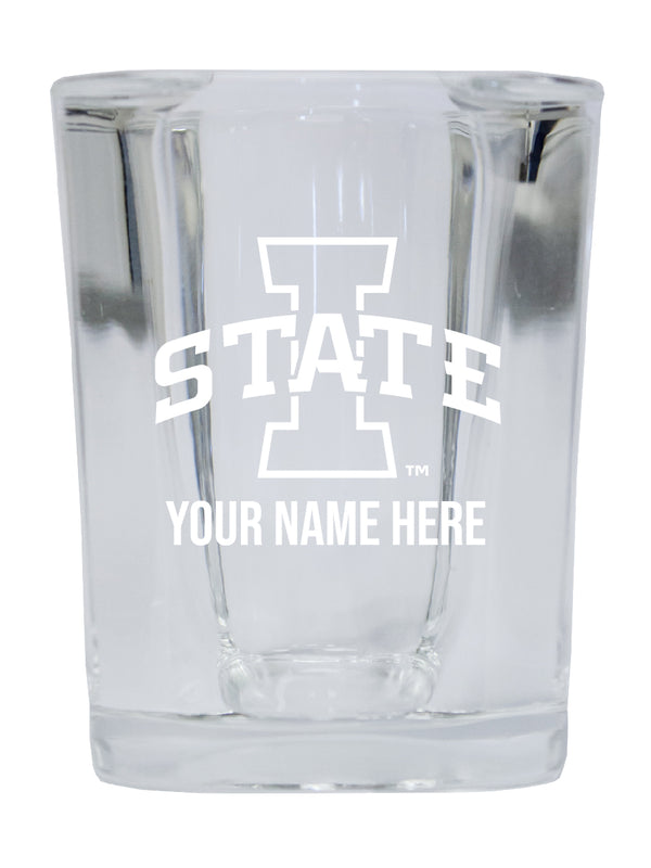 NCAA Iowa State Cyclones Personalized 2oz Stemless Shot Glass - Custom Laser Etched 4-Pack