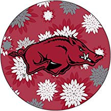 Arkansas Razorbacks Round 4-Inch NCAA Floral Love Vinyl Sticker - Blossoming School Spirit Decal