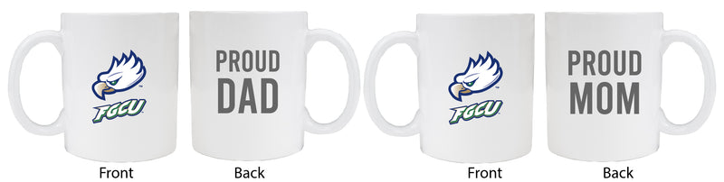 Florida Gulf Coast Eagles Proud Mom And Dad White Ceramic Coffee Mug 2 pack (White)