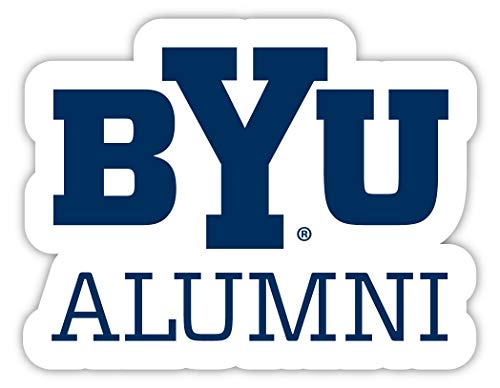 Brigham Young Cougars 4-Inch Alumni 4-Pack NCAA Vinyl Sticker - Durable School Spirit Decal