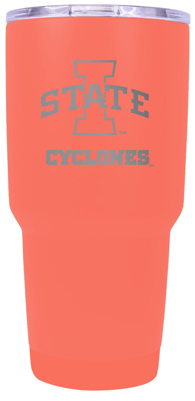 Iowa State Cyclones Premium Laser Engraved Tumbler - 24oz Stainless Steel Insulated Mug Choose Your Color.