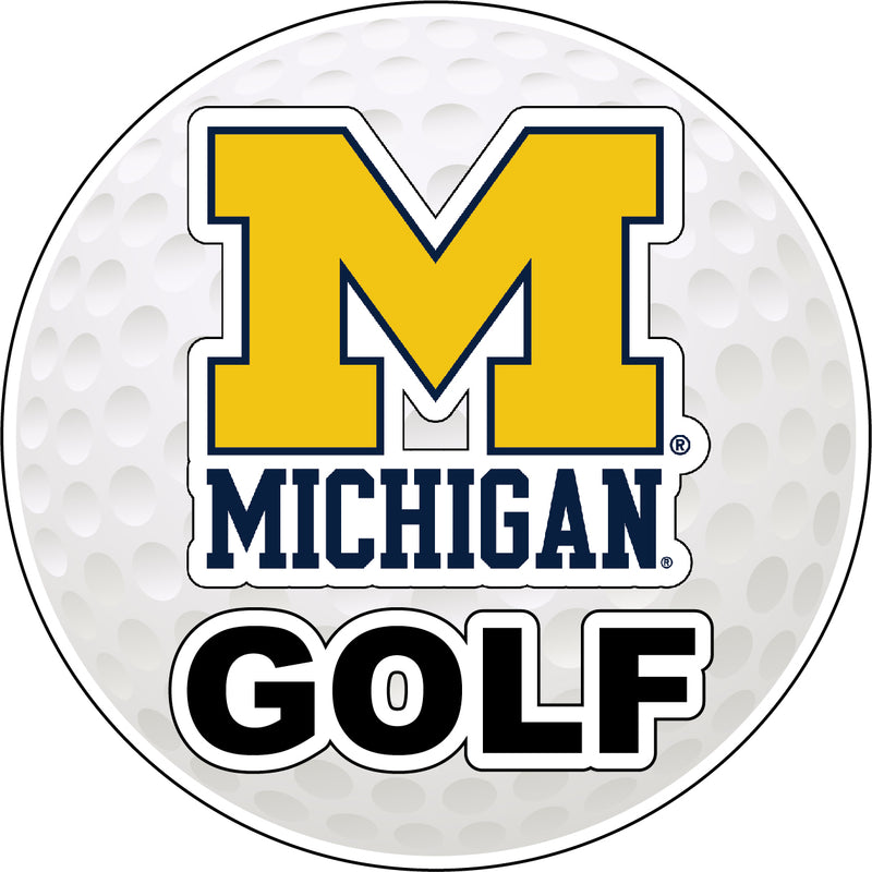Michigan Wolverines 4-Inch Round Golf NCAA Fairway Fervor Vinyl Decal Sticker