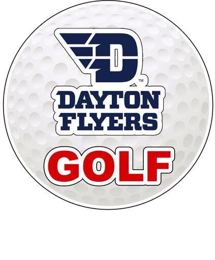 Dayton Flyers 4-Inch Round Golf NCAA Fairway Fervor Vinyl Decal Sticker