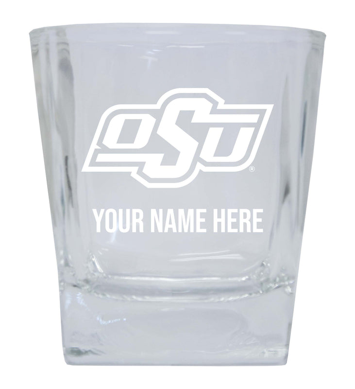 Oklahoma State Cowboys 2-Pack Personalized NCAA Spirit Elegance 10oz Etched Glass Tumbler