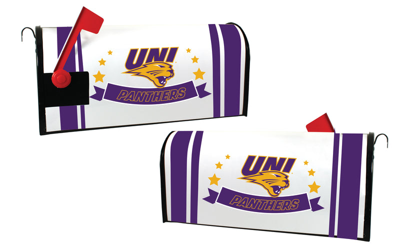 Northern Iowa Panthers NCAA Officially Licensed Mailbox Cover Logo and Stripe Design