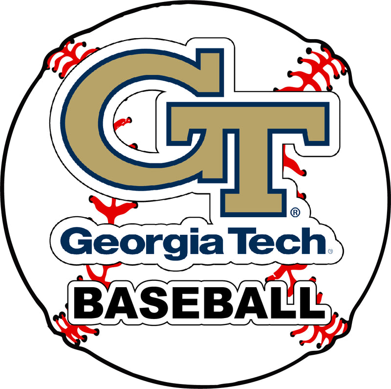 Georgia Tech Yellow Jackets 4-Inch Round Baseball NCAA Passion Vinyl Decal Sticker