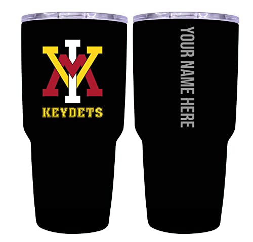 Custom VMI Keydets Black Insulated Tumbler - 24oz Engraved Stainless Steel Travel Mug