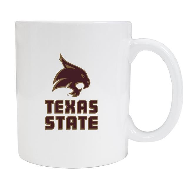 Texas State Bobcats White Ceramic NCAA Fan Mug 2-Pack (White)