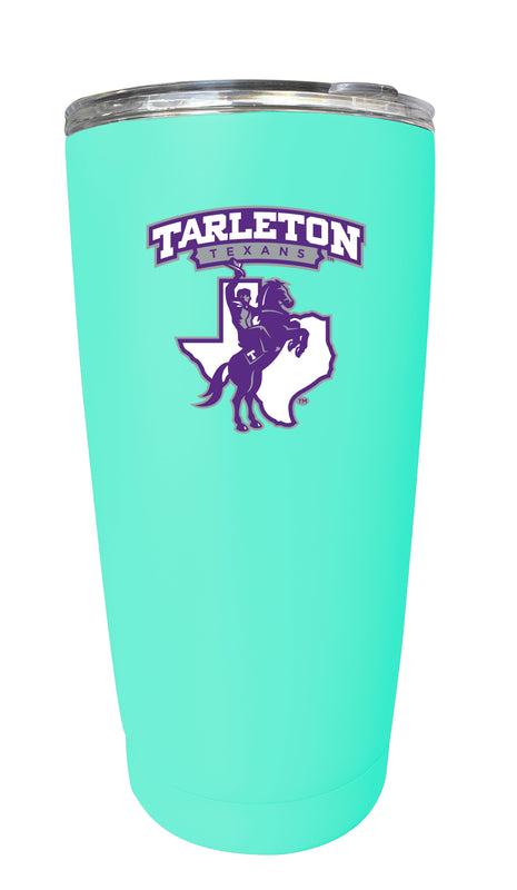 Tarleton State University NCAA Insulated Tumbler - 16oz Stainless Steel Travel Mug Choose Your Color
