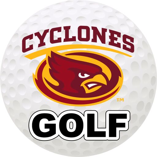 Iowa State Cyclones 4-Inch Round Golf NCAA Fairway Fervor Vinyl Decal Sticker