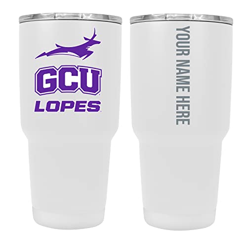 Custom Grand Canyon University Lopes White Insulated Tumbler - 24oz Engraved Stainless Steel Travel Mug