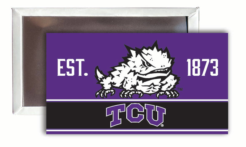 Texas Christian University 2x3-Inch NCAA Vibrant Collegiate Fridge Magnet - Multi-Surface Team Pride Accessory Single Unit