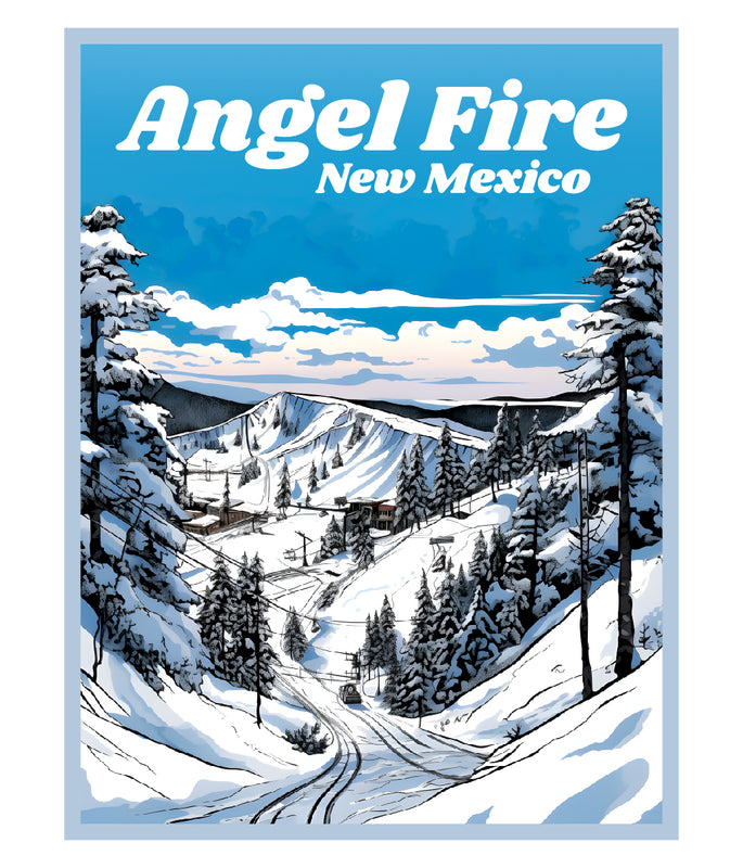 Exclusive Angel Fire Mexico Collectible - Vintage Travel Poster Art