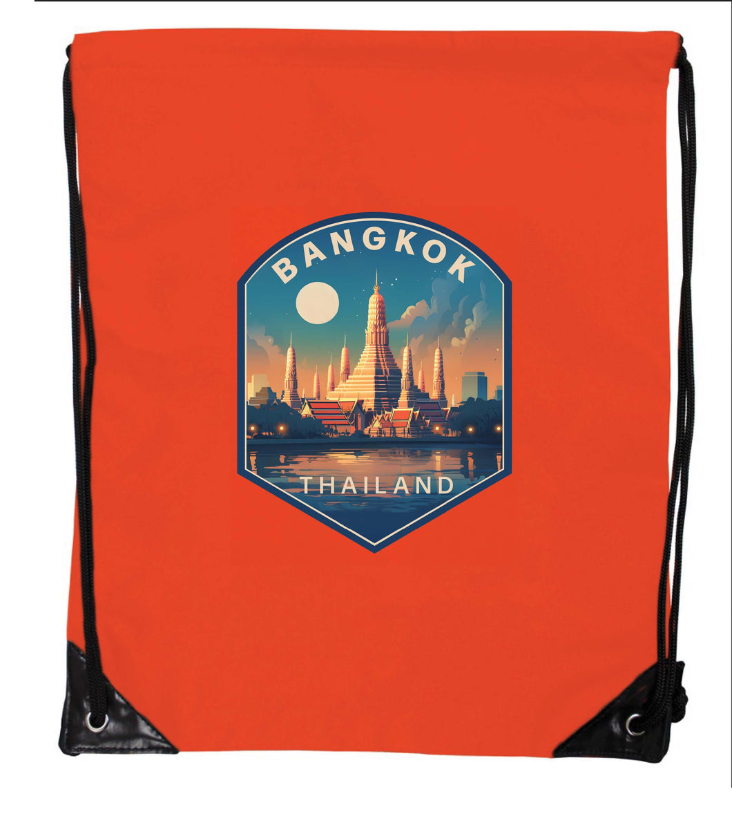 Bangkok Thailand B Souvenir Cinch Bag with Drawstring Backpack