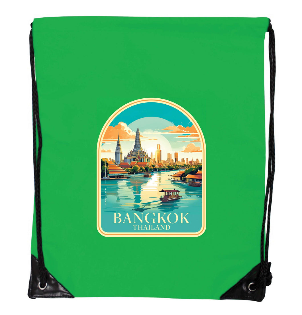 Bangkok Thailand A Souvenir Cinch Bag with Drawstring Backpack