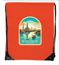 Load image into Gallery viewer, Bangkok Thailand A Souvenir Cinch Bag with Drawstring Backpack
