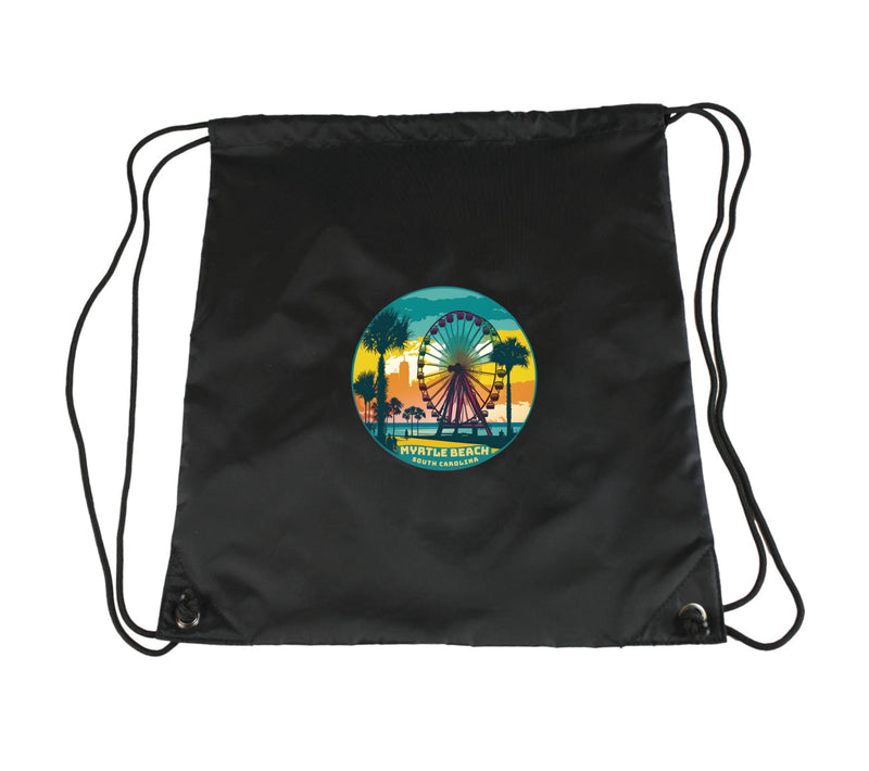 Myrtle Beach South Carolina Souvenir Cinch Bag with Drawstring Backpack