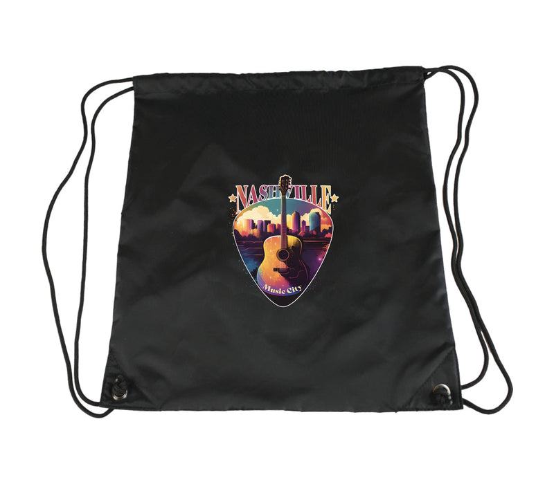 Nashville Tennessee Music City Souvenir Cinch Bag with Drawstring Backpack