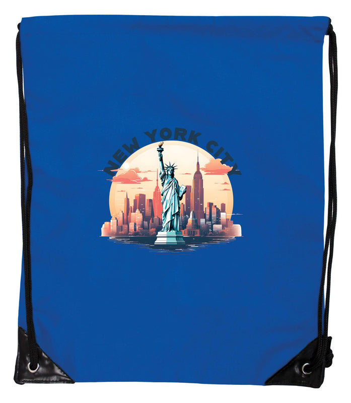 New York City A Souvenir Cinch Bag with Drawstring Backpack
