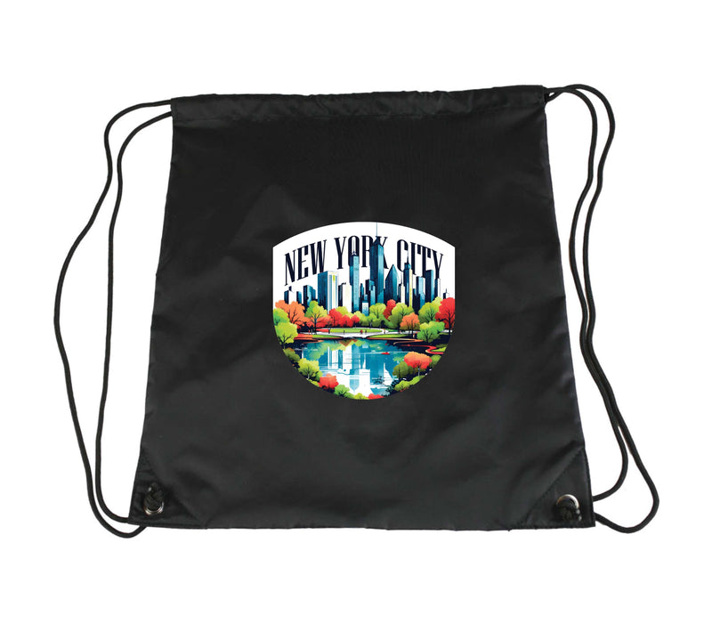New York City D Souvenir Cinch Bag with Drawstring Backpack