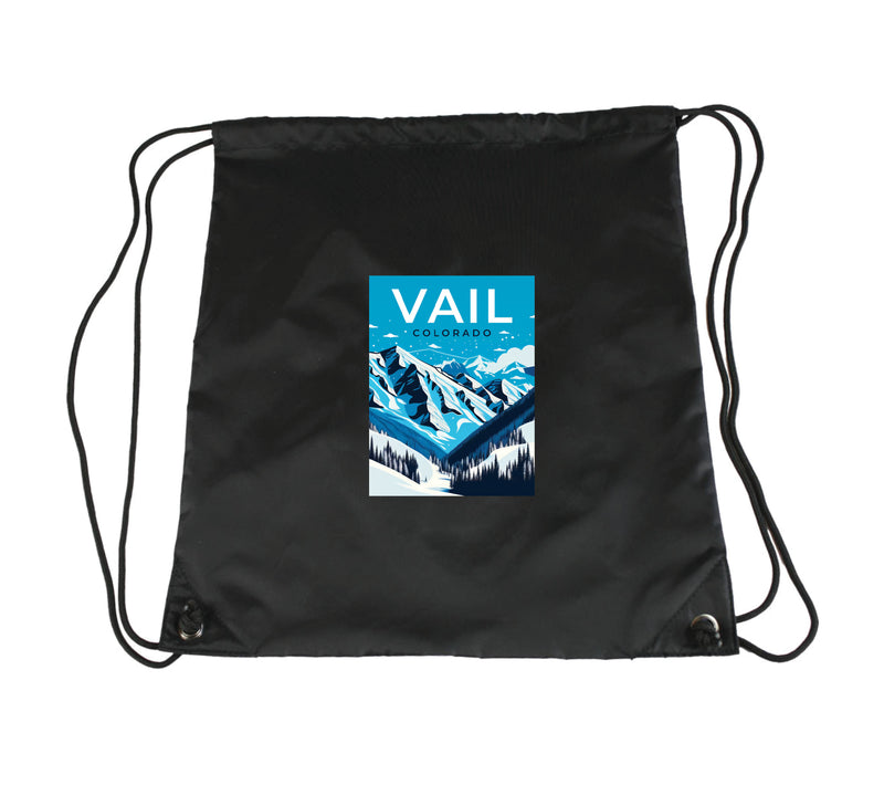 Vail Colorado Souvenir Cinch Bag with Drawstring Backpack