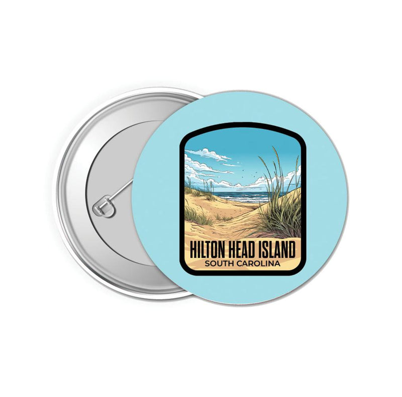 Hilton Head Island Design A Souvenir Small 1-Inch Button Pin 4 Pack
