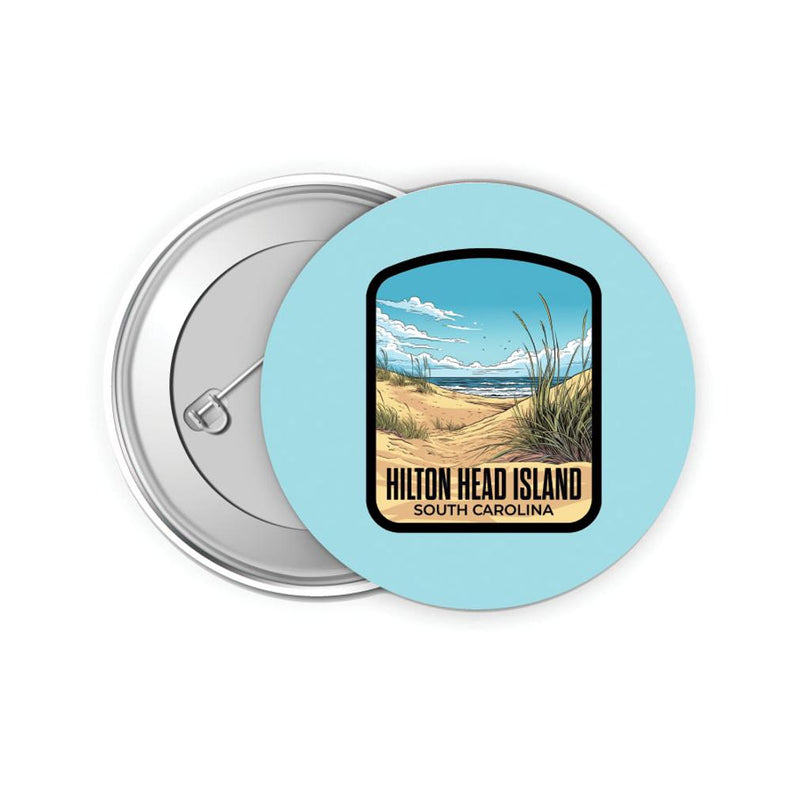 Hilton Head Island Design A Souvenir Small 2-Inch Button Pin 4 Pack