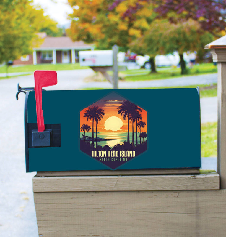 Hilton Head Island Design B Souvenir Magnetic Mailbox Cover