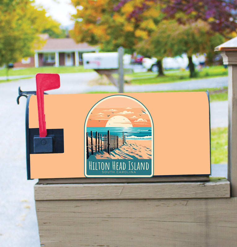 Hilton Head Island Design C Souvenir Magnetic Mailbox Cover