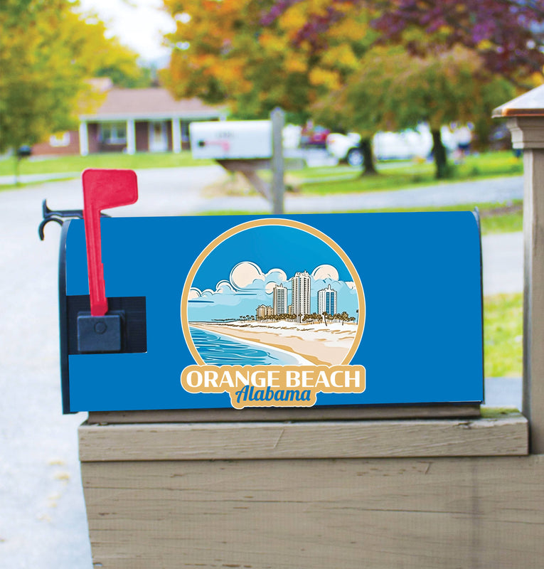 Orange Beach Alabama Design A Souvenir Magnetic Mailbox Cover