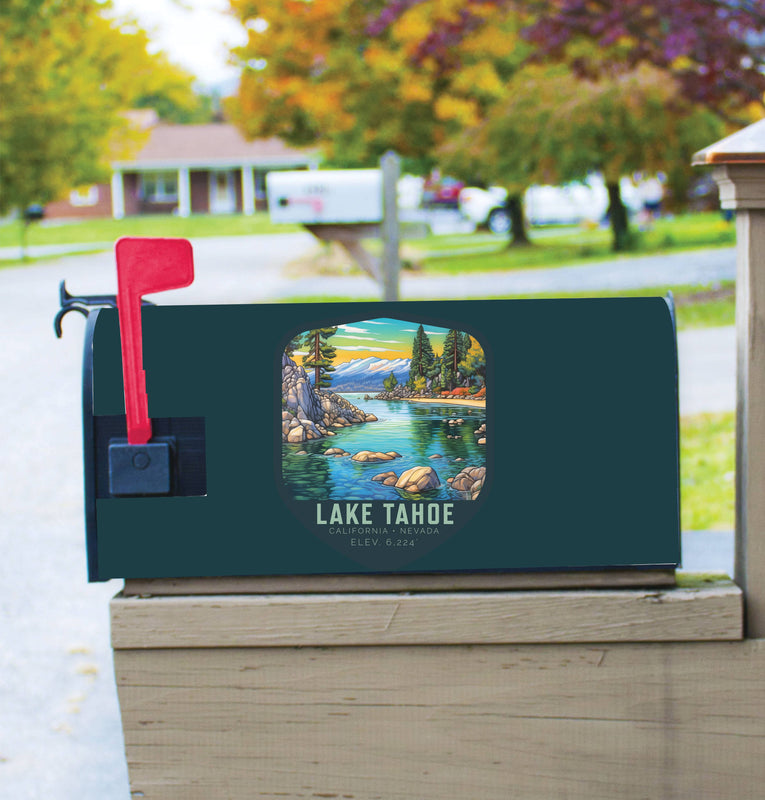 Lake Tahoe California Design B Souvenir Magnetic Mailbox Cover