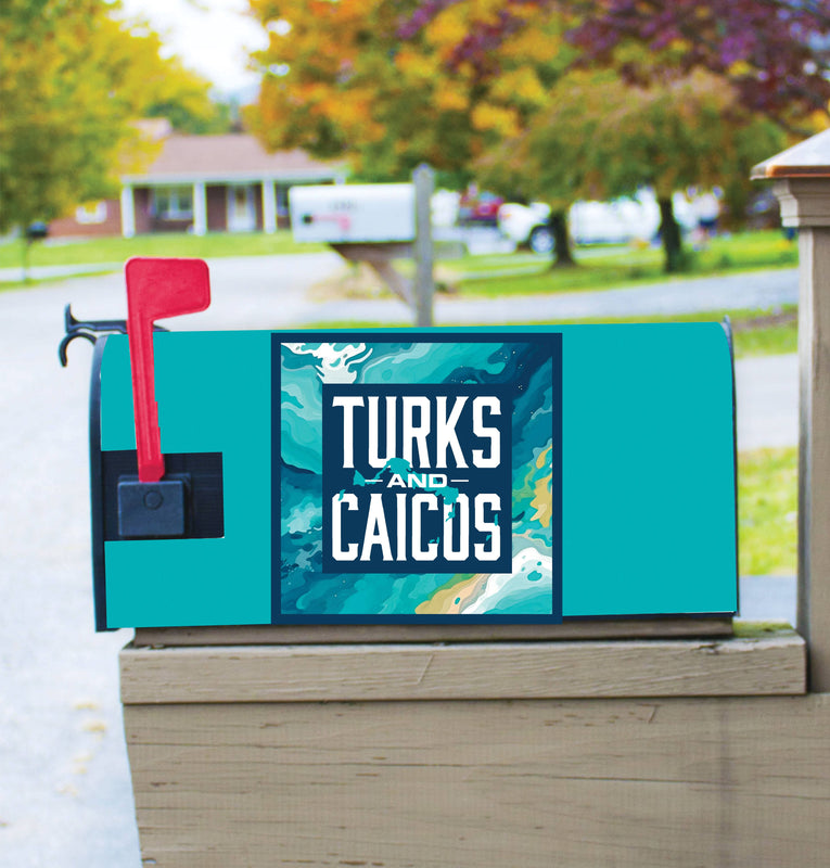 Turks And Caicos Design B Souvenir Magnetic Mailbox Cover