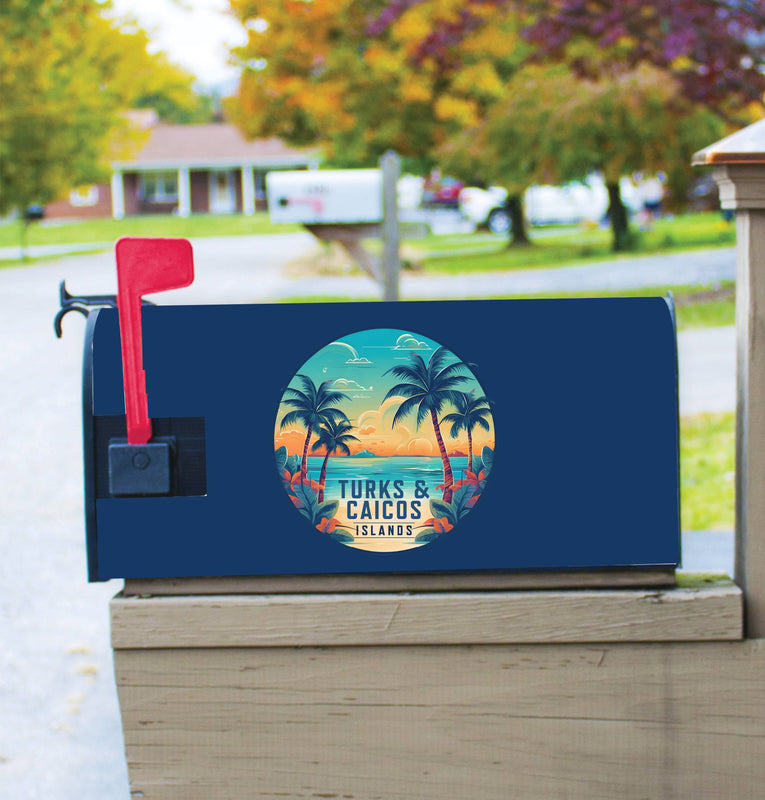 Turks And Caicos Design D Souvenir Magnetic Mailbox Cover