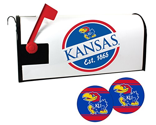 Kansas Jayhawks NCAA Officially Licensed Mailbox Cover & Sticker Set