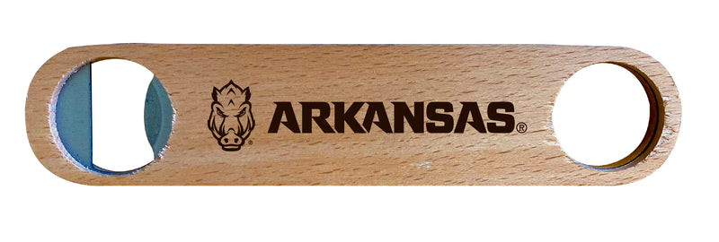 Arkansas Razorbacks NCAA Elegant Laser-Etched Wooden Bottle Opener - Collegiate Bar Accessory