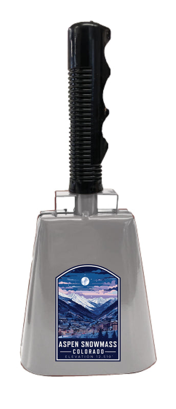 Aspen Snowmass Colorado Design C Souvenir Destination Cowbell