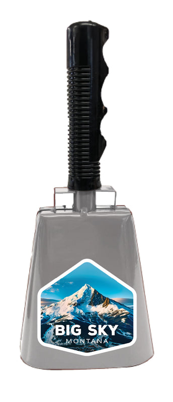 Big Sky Montana Mountain Design Souvenir Destination Cowbell