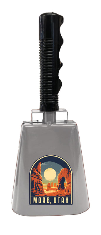 Moab Utah Design B Souvenir Destination Cowbell
