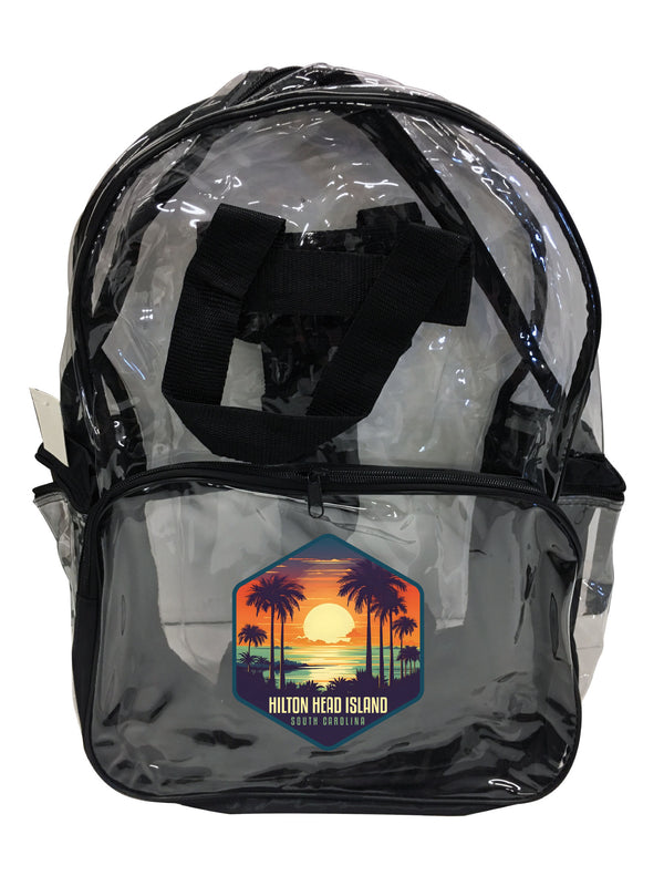 Hilton Head Island Design B Souvenir Clear View Backpack