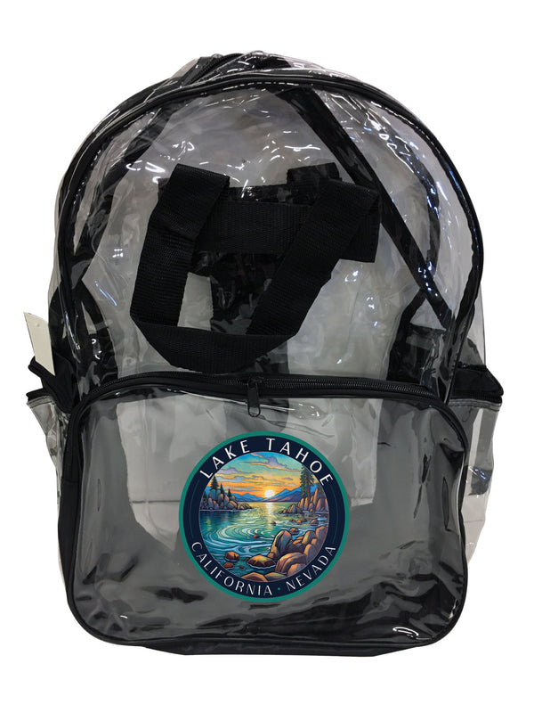 Lake Tahoe California Design C Souvenir Clear View Backpack