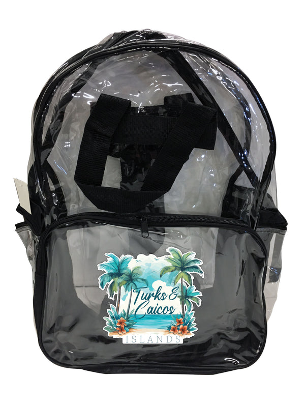Turks And Caicos Design C Souvenir Clear View Backpack