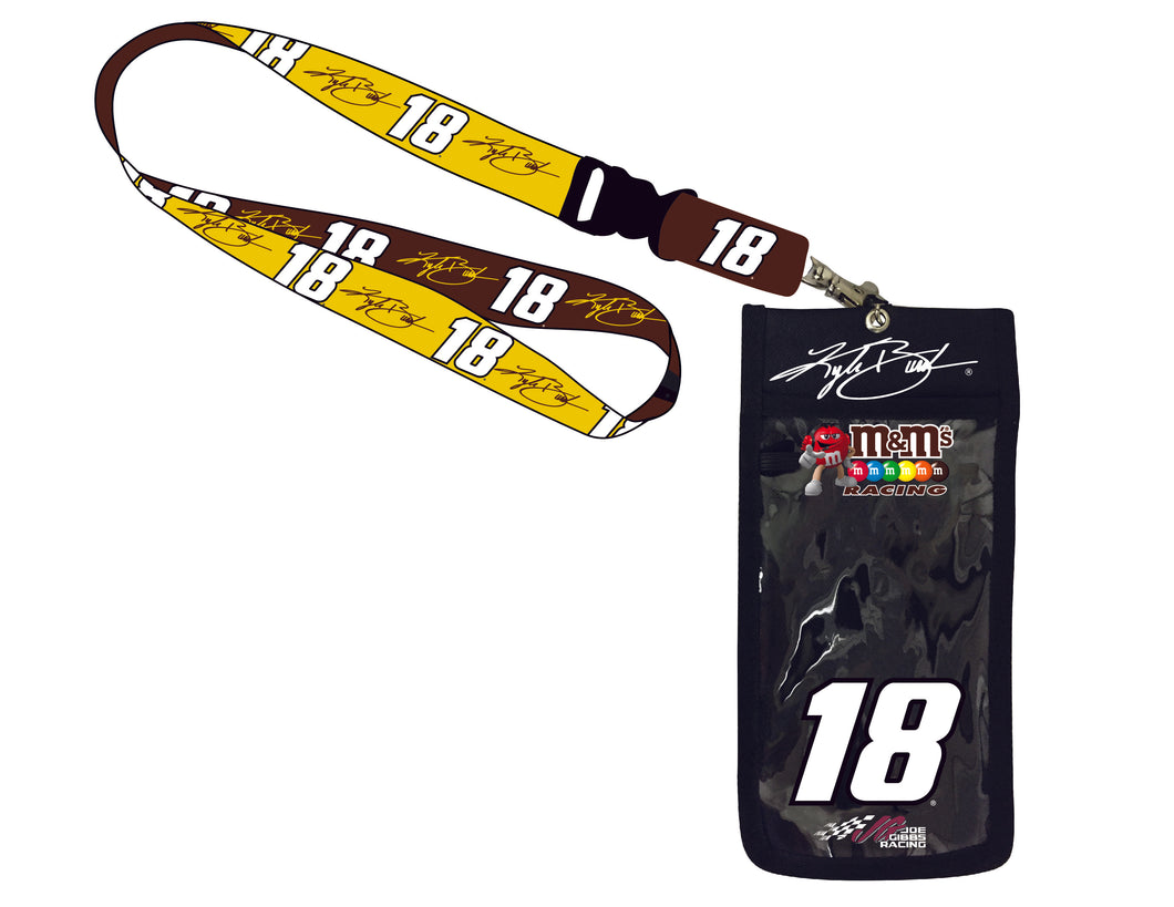 Kyle Busch #18 Racing Nascar Deluxe Credential Holder w/Lanyard New for 2020