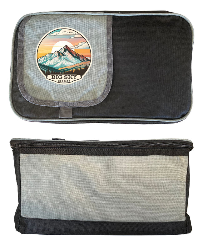 Big Sky Montana mountain Sunset Design Souvenir Cooler 9 pack